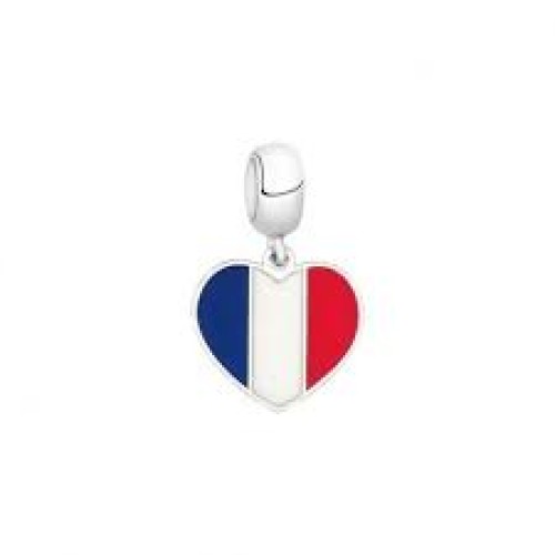 PG-176 Pingente In love França Prata/Esmalte